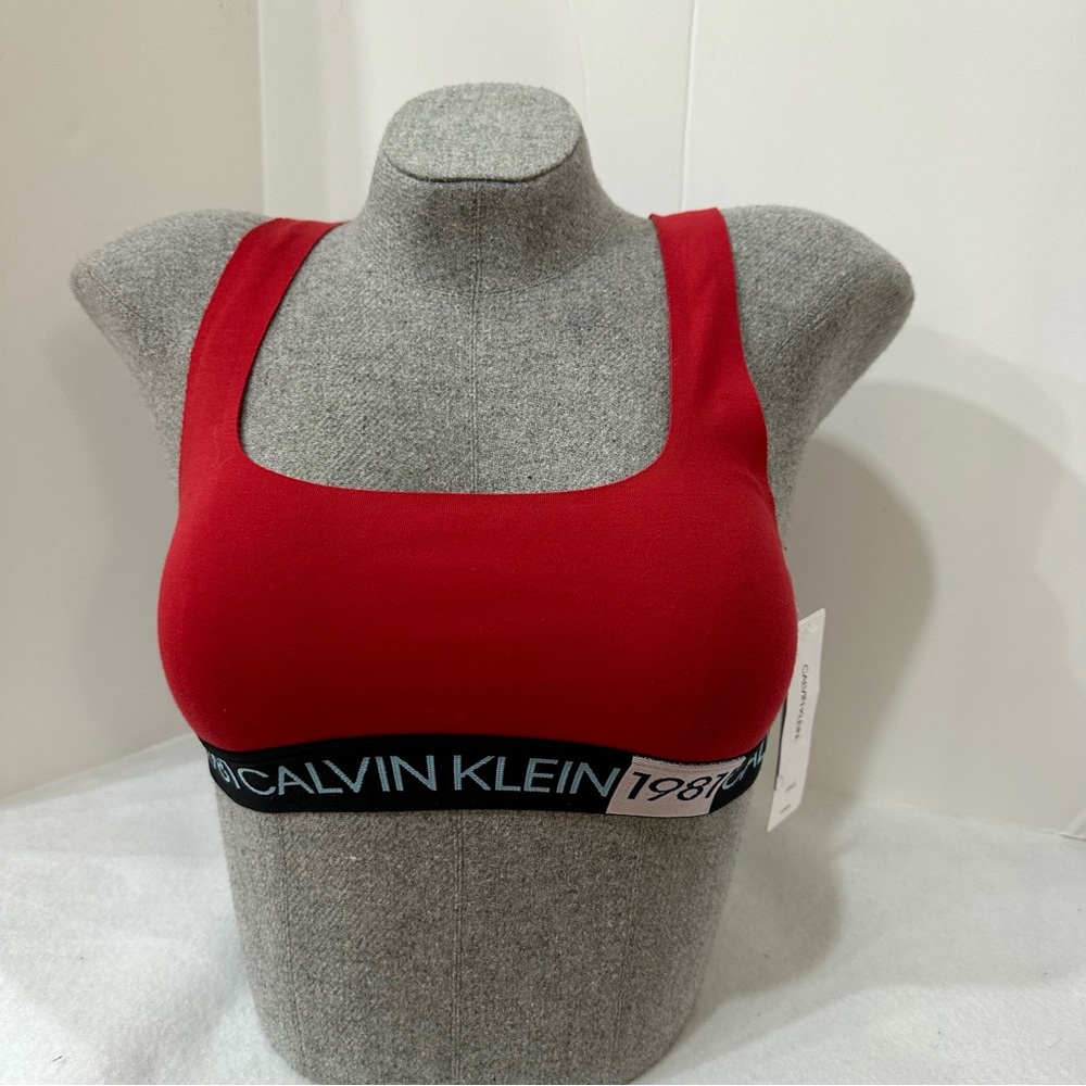 Red Calvin Klein 1981 Bold Bralette